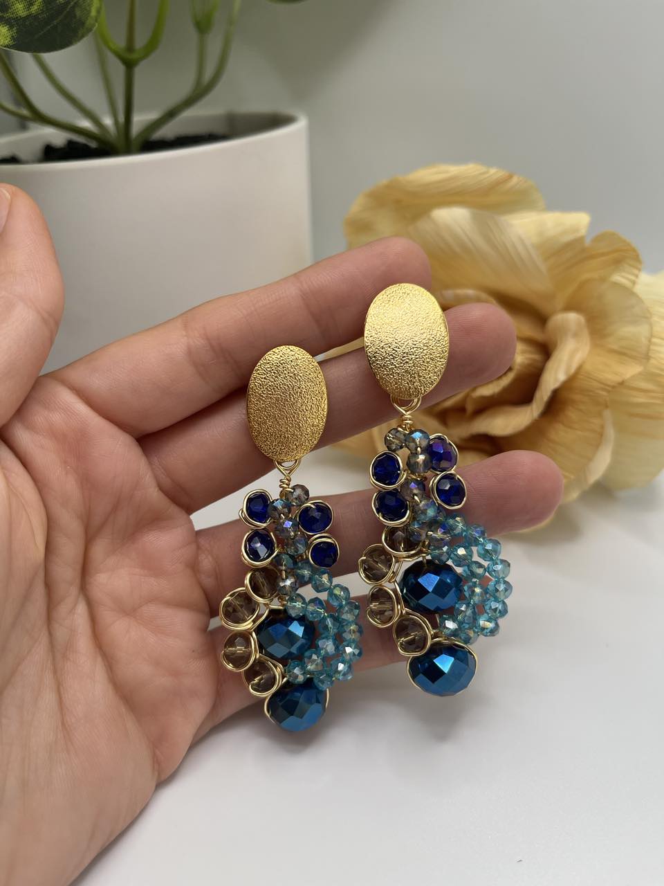 Aretes Irma azul